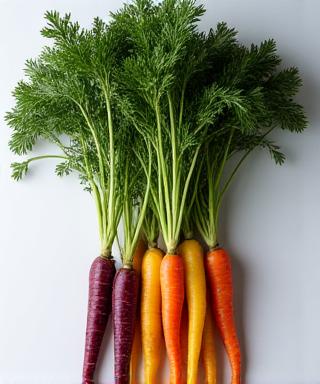 Multi-colored heirloom carrots